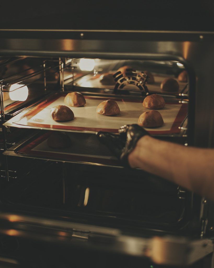 Cookies baking in the oven at THiRD